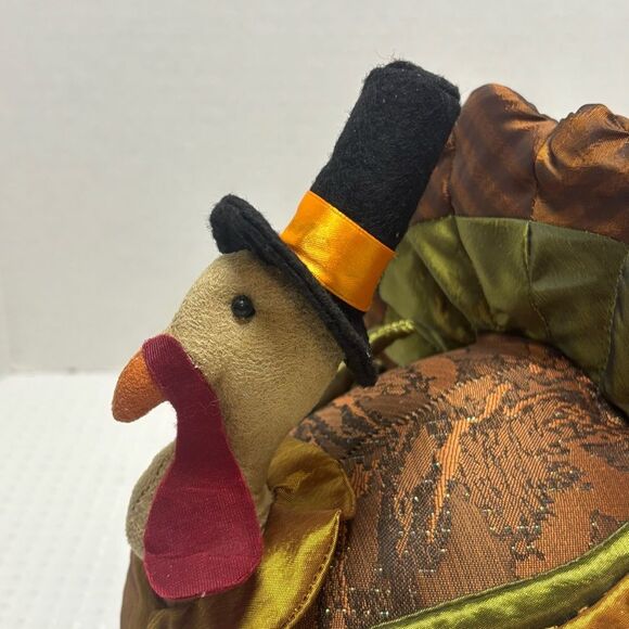 Thanksgiving Weighted Pilgrim Tom Turkey Fall Table Centerpiece - Picture 6 of 8